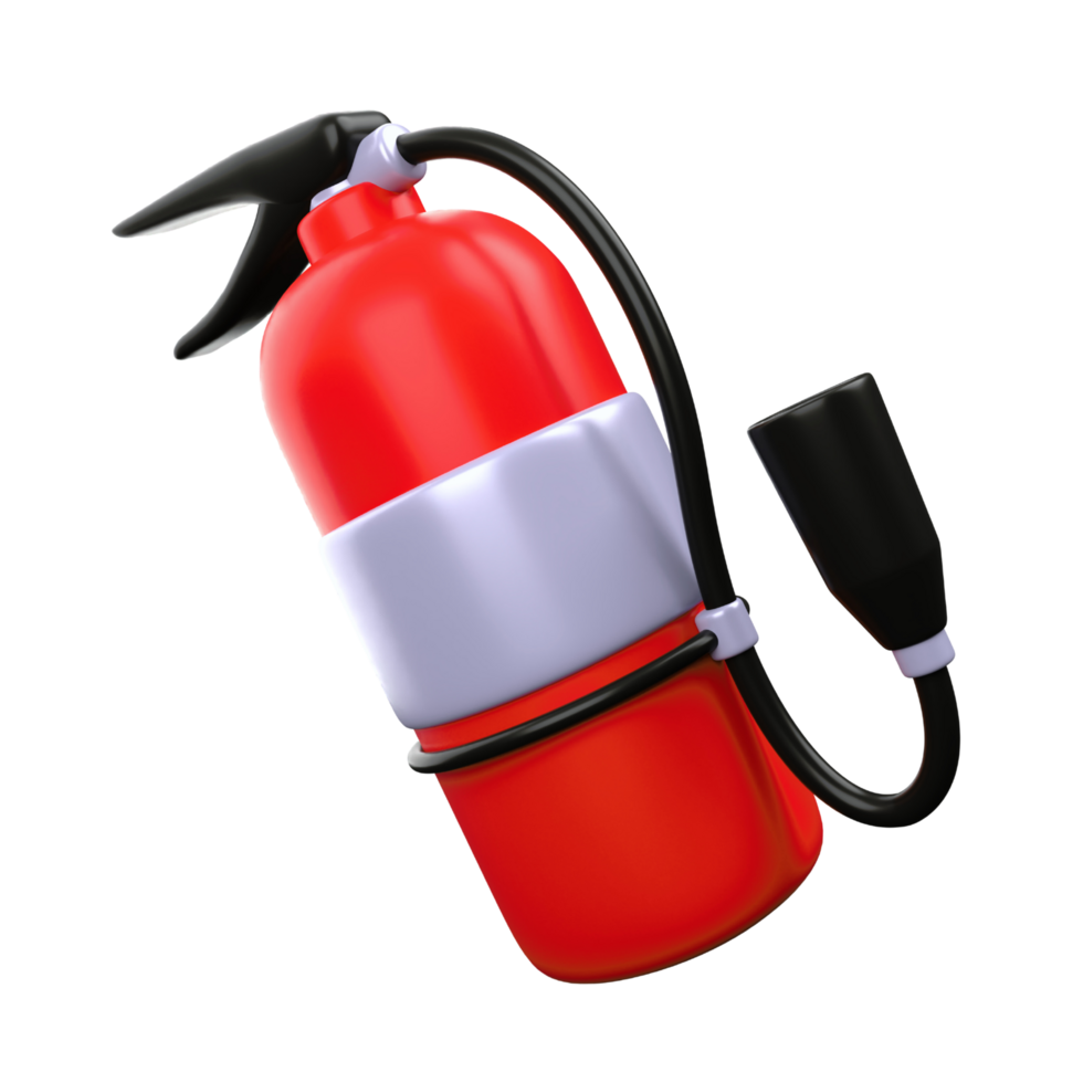 3d illustration of fire extinguisher abstract png