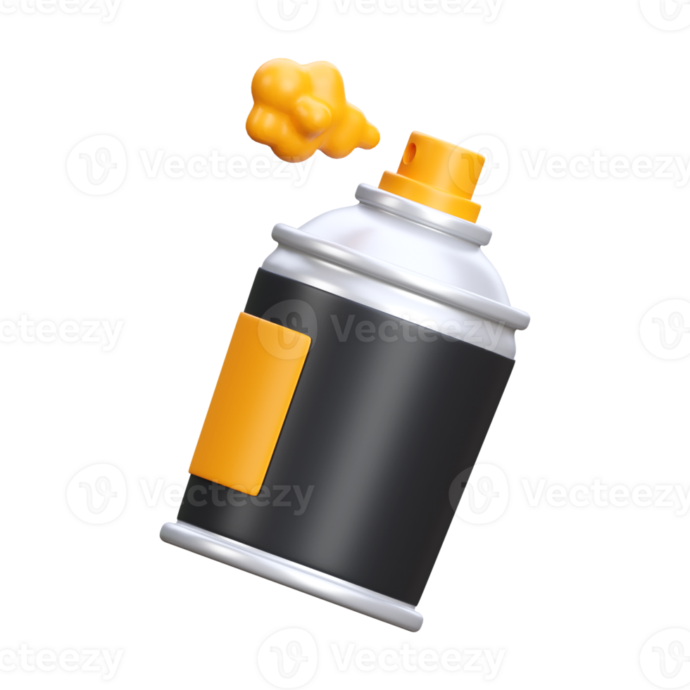 3d render of paint spray icon illustration png