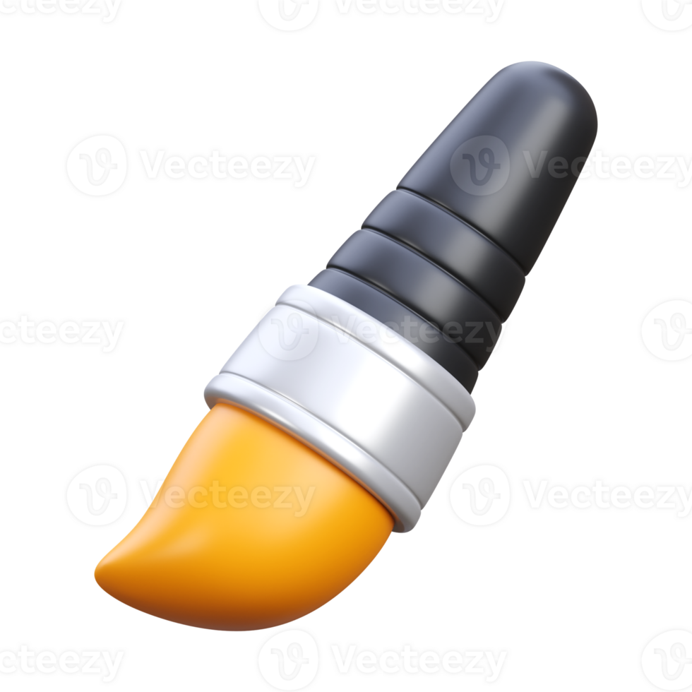 3d render of brush tool icon illustration png