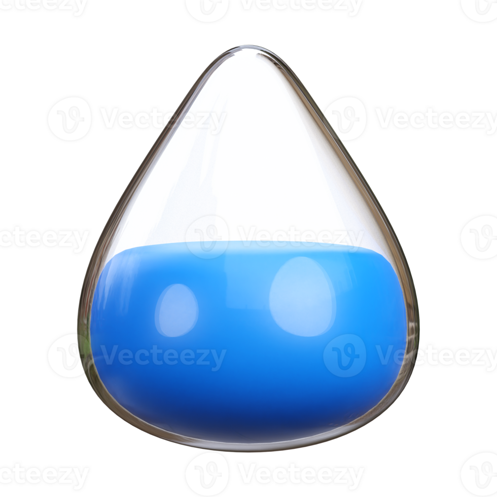 3d render of water color icon illustration png