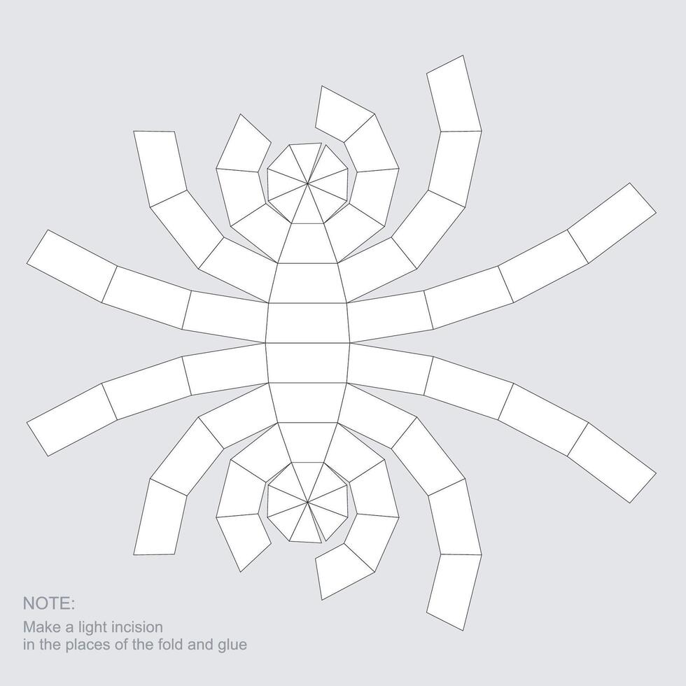 Die cut ball template. Unfolding sphere with cutting and scoring lines, isolated on light background. Cut and glue yourself out of paper. 3D figure layout on a plane. Unwrapping globe shape vector