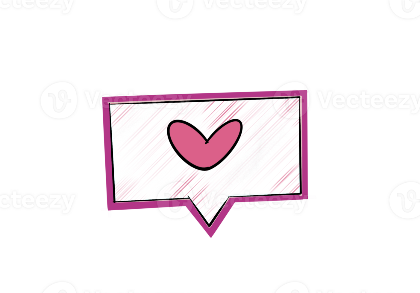 notification with heart shape png