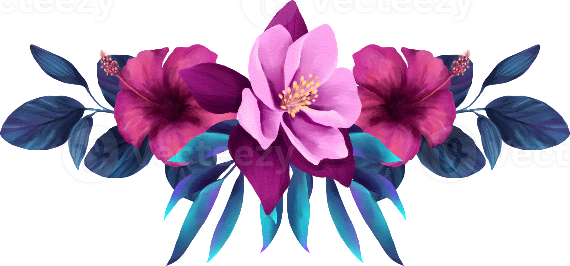 Vibrant Orchid Flora Watercolor Illustration png