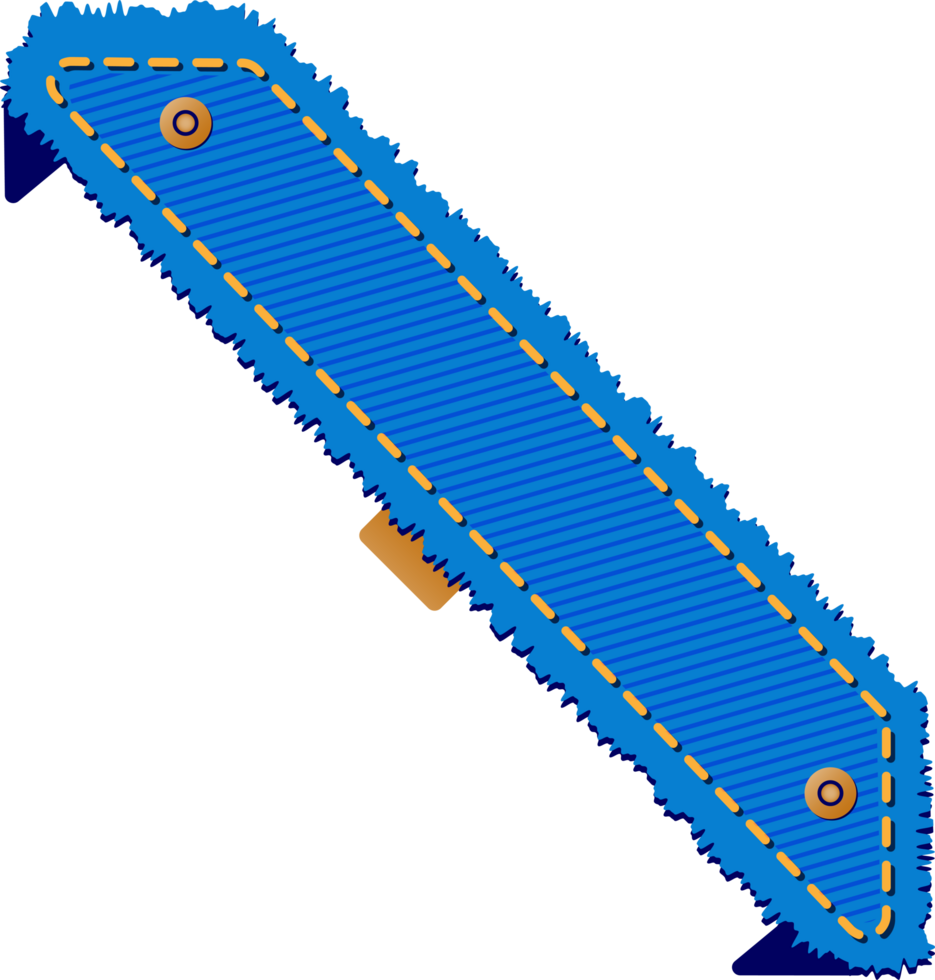 Blue Jean Denim Patch, Ribbon Label png