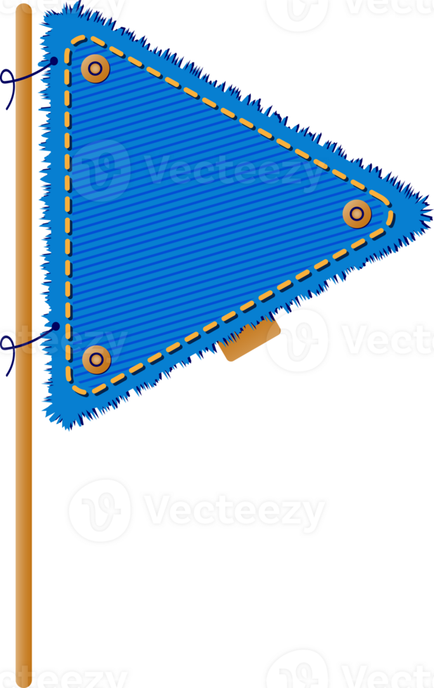 Blue Jean Denim Patch, Flag Label png