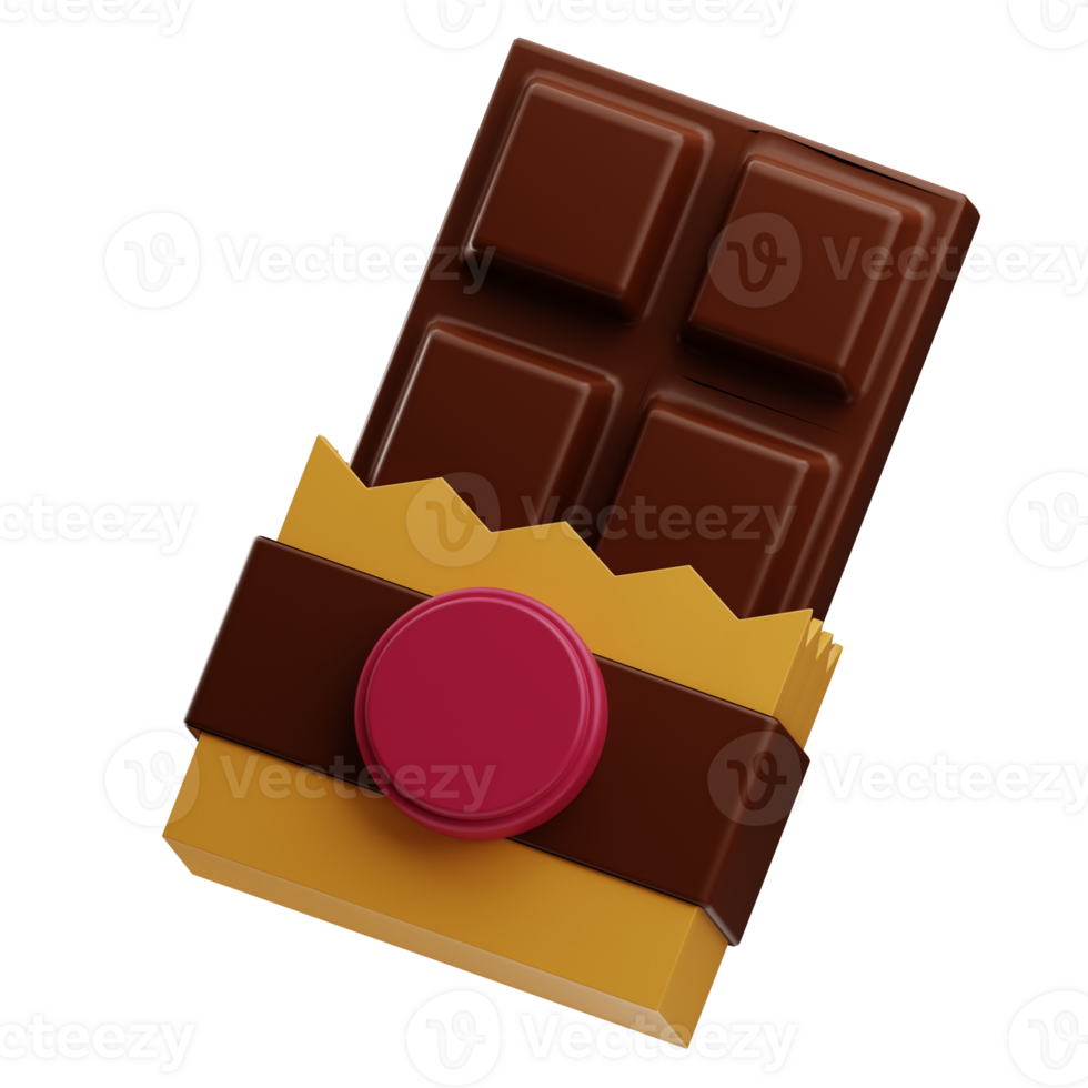 Chocolate BarPastry and Bakery illustration 3D png