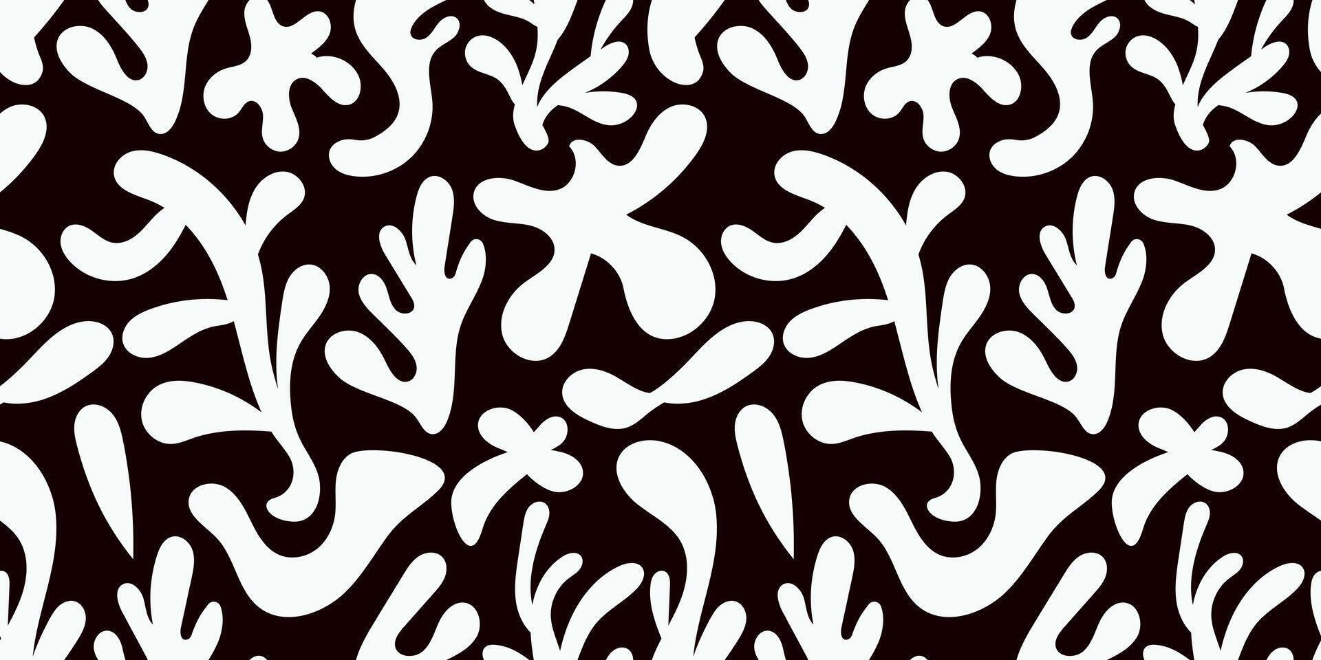 Seamless pattern with bizarre abstract geometric shapes vector