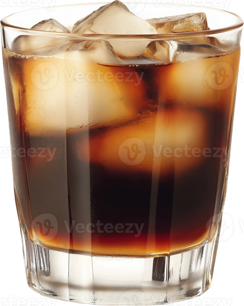 a glass of cola with ice on top png