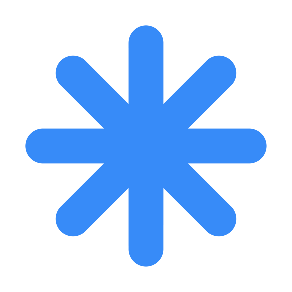 Blue Snowflake Icon png