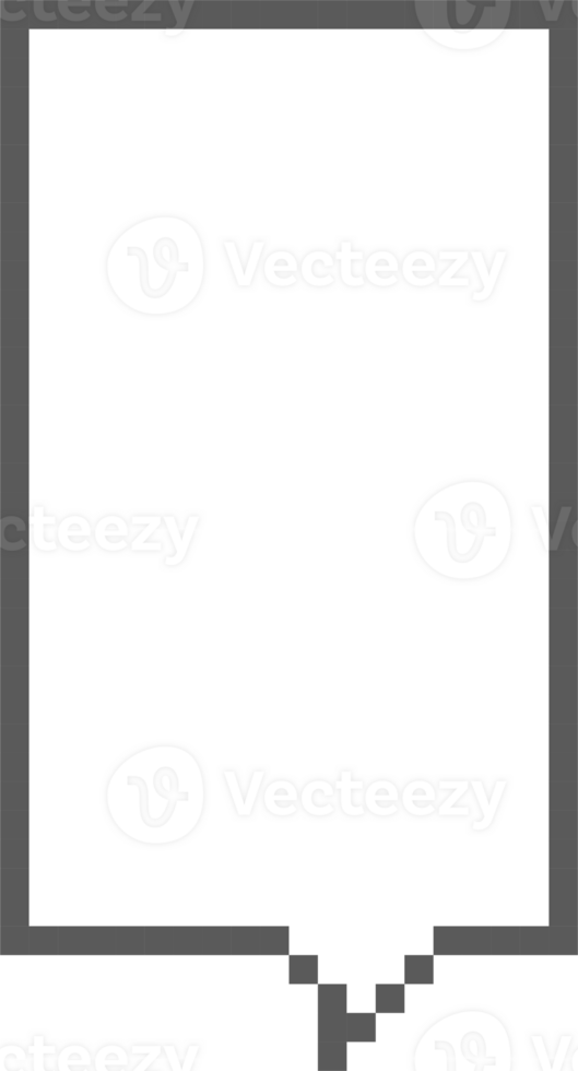8bit retro game pixel art speech bubble balloon icon sticker memo keyword planner text box banner png