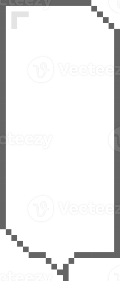 8bit retro game pixel speech bubble balloon icon sticker memo keyword planner text box banner png