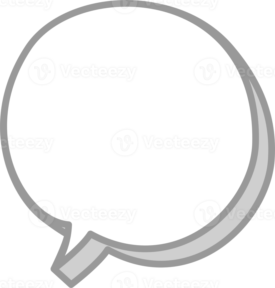 3d hand draw black and white color speech bubble balloon, icon sticker memo keyword planner text box banner png