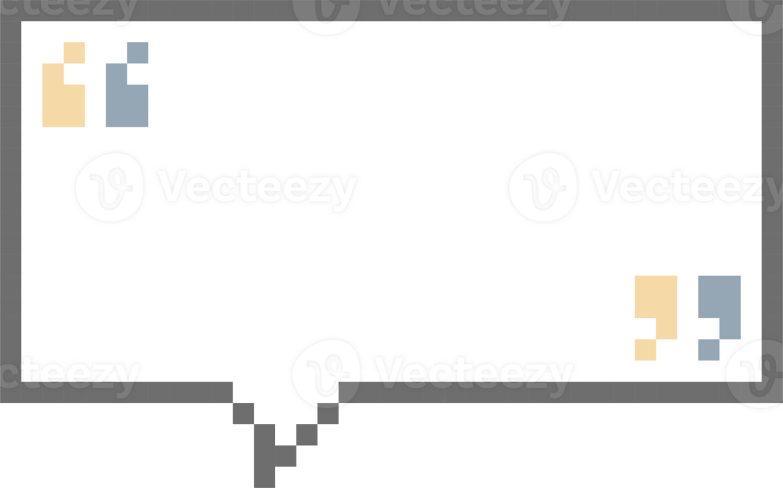 8bit retro spel pixel Tal bubbla ballong med citat märken, ikon klistermärke PM nyckelord planerare text låda baner png