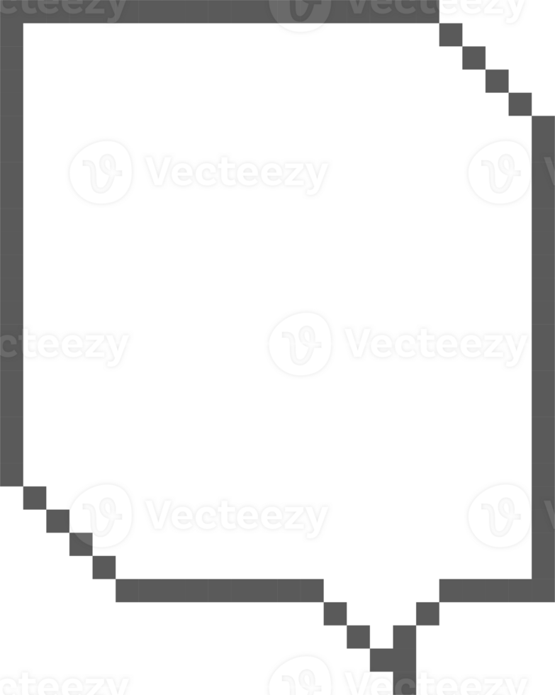 8bit retro game pixel art speech bubble balloon icon sticker memo keyword planner text box banner png