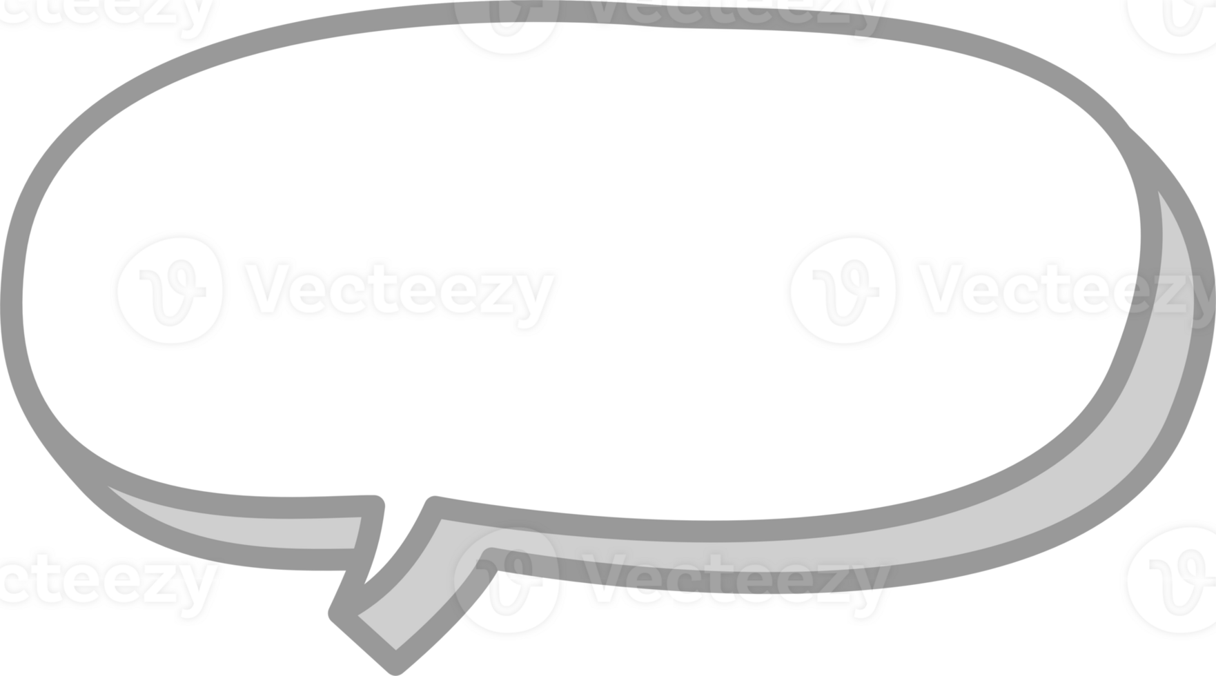 3d hand draw black and white color speech bubble balloon, icon sticker memo keyword planner text box banner png