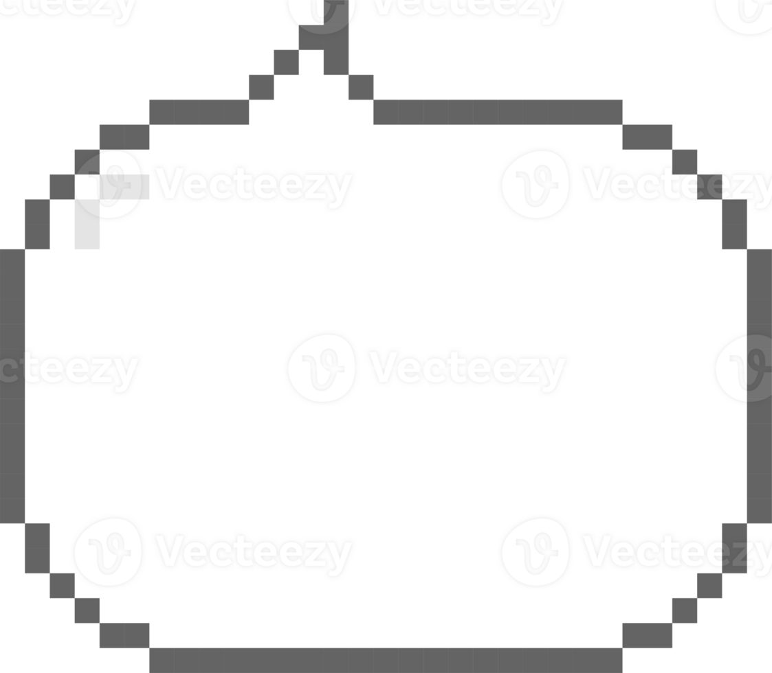 8bit retro game pixel speech bubble balloon icon sticker memo keyword planner text box banner png