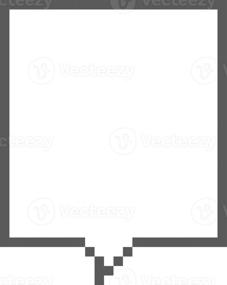 8bit retro game pixel art speech bubble balloon icon sticker memo keyword planner text box banner png