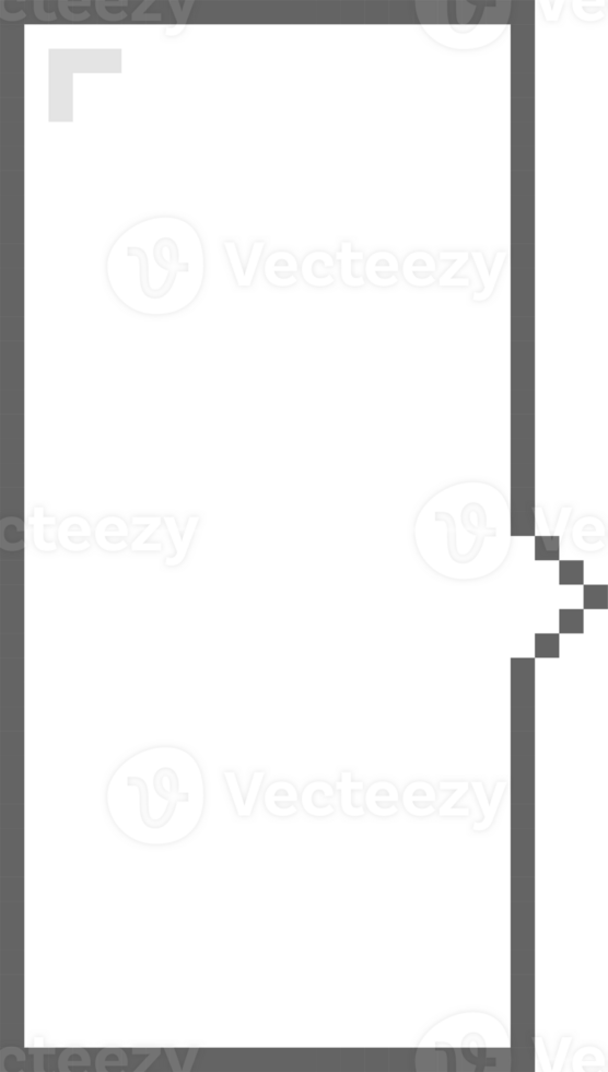 8bit retro game pixel speech bubble balloon icon sticker memo keyword planner text box banner png