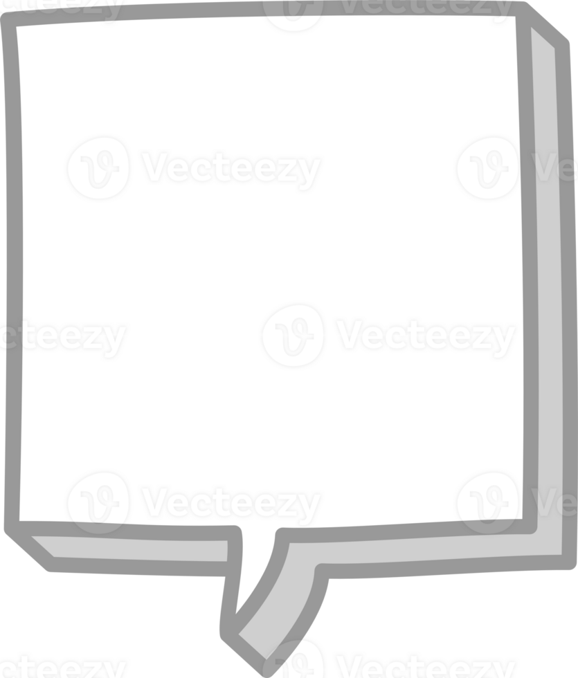 3d hand draw black and white color speech bubble balloon, icon sticker memo keyword planner text box banner png