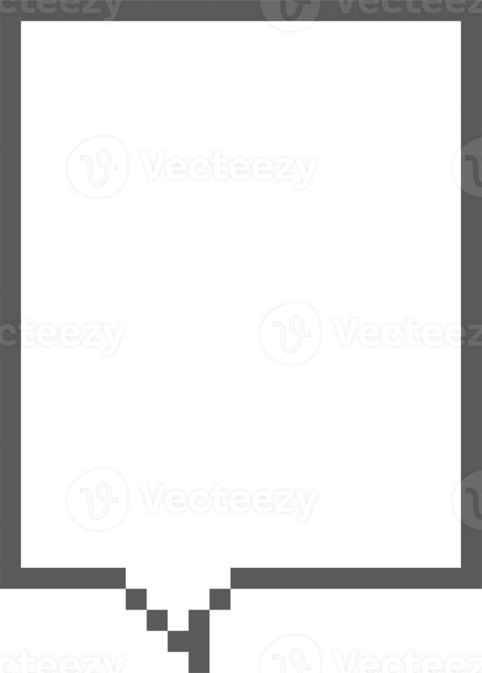 8bit retro game pixel art speech bubble balloon icon sticker memo keyword planner text box banner png