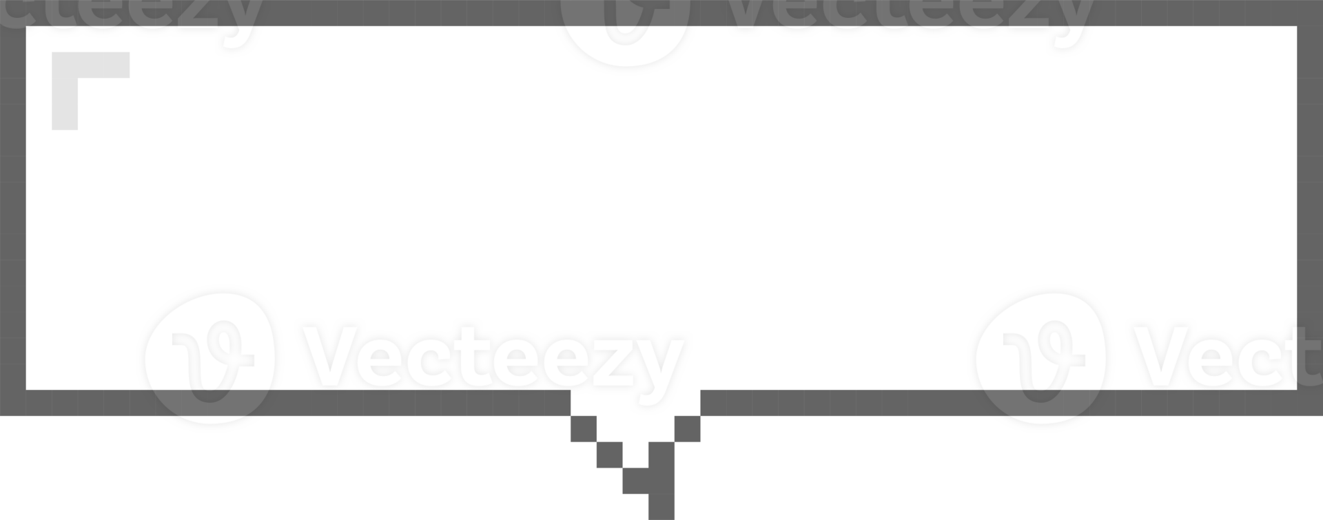 8bit retro game pixel speech bubble balloon icon sticker memo keyword planner text box banner png