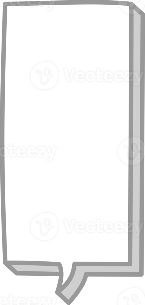 3d hand draw black and white color speech bubble balloon, icon sticker memo keyword planner text box banner png