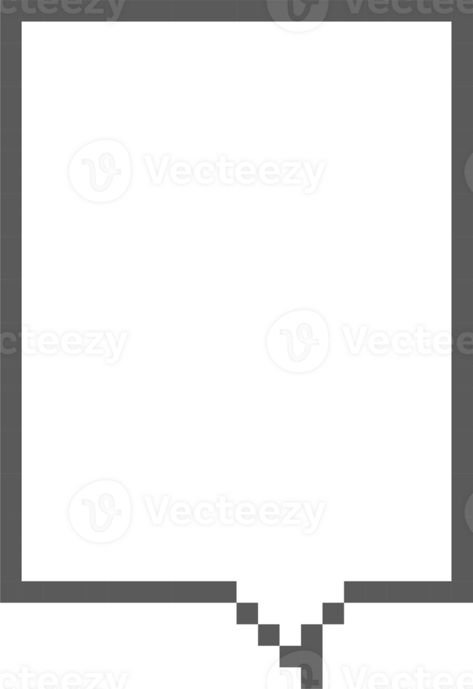 8bit retro game pixel art speech bubble balloon icon sticker memo keyword planner text box banner png