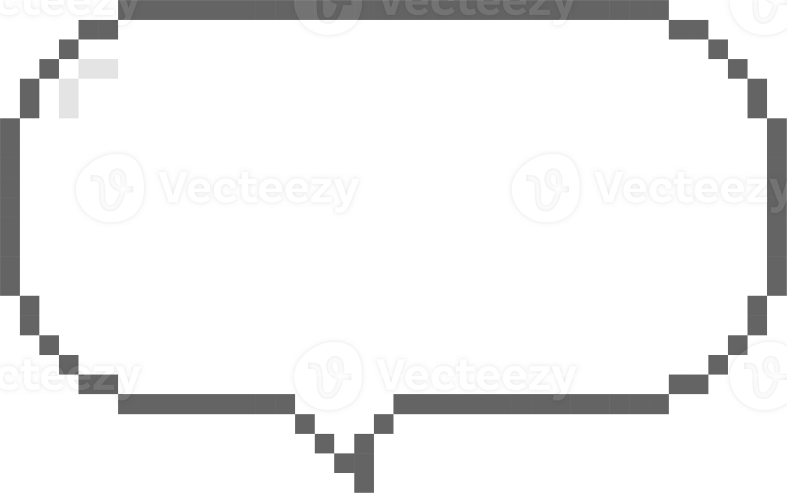 8 Bit retro Spiel Pixel Rede Blase Ballon Symbol Aufkleber Memo Stichwort Planer Text Box Banner png