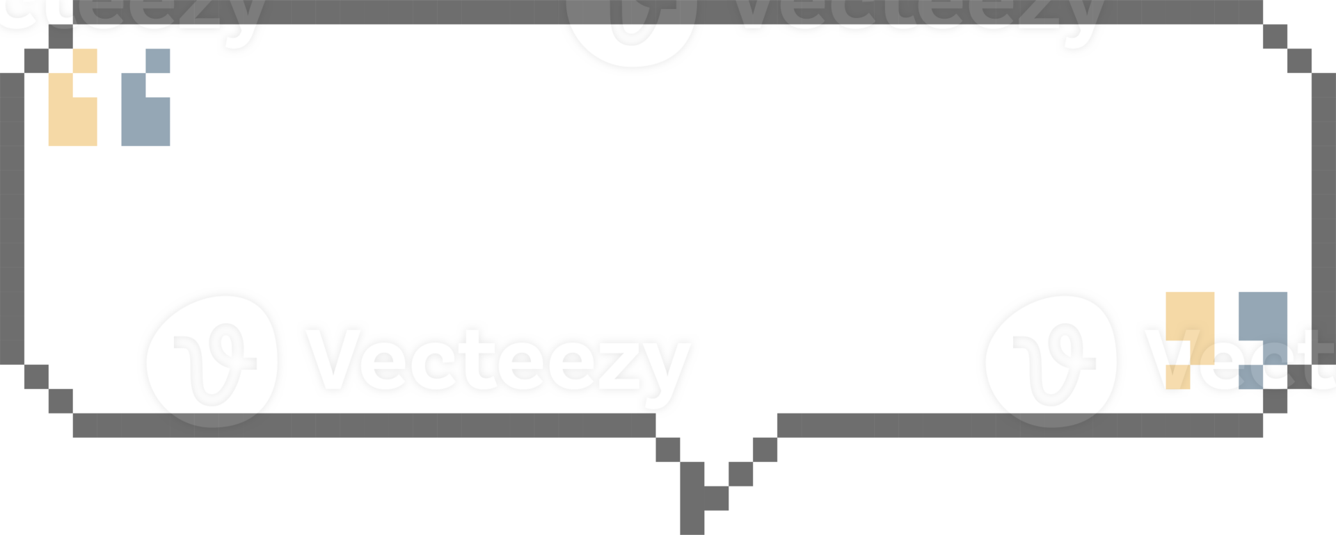 8 bits retro juego píxel habla burbuja globo con cotización marcas, icono pegatina memorándum palabra clave planificador texto caja bandera png