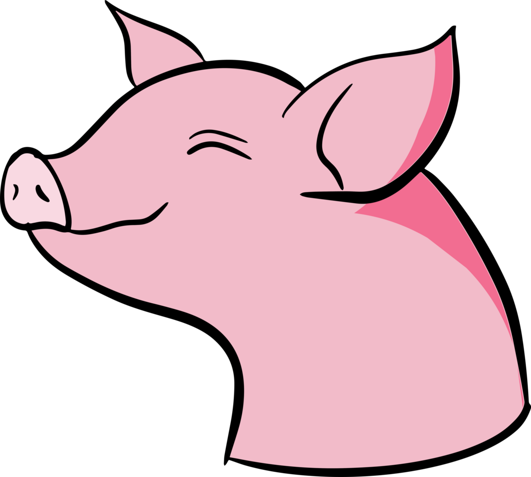 The Pig cartoon style for food or animal concept png
