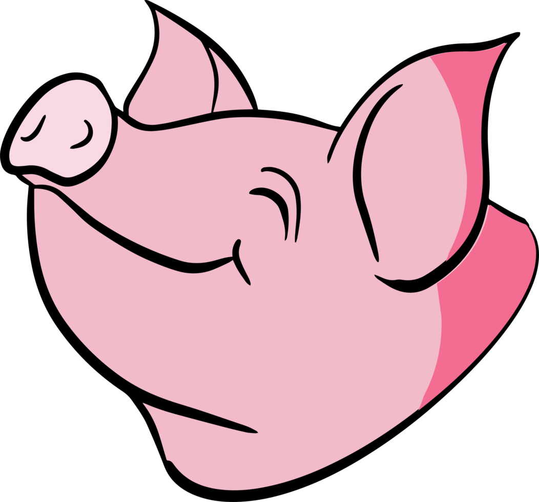 The Pig cartoon style for food or animal concept png