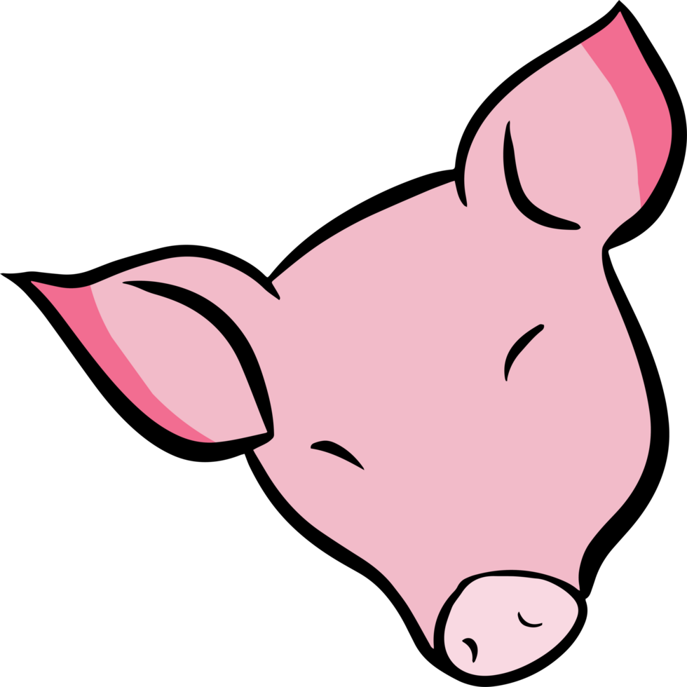 The Pig cartoon style for food or animal concept png