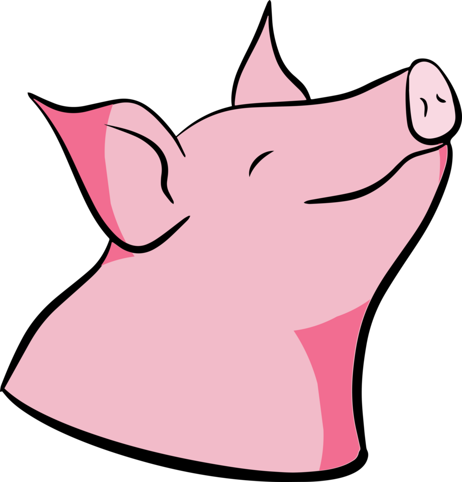 The Pig cartoon style for food or animal concept png