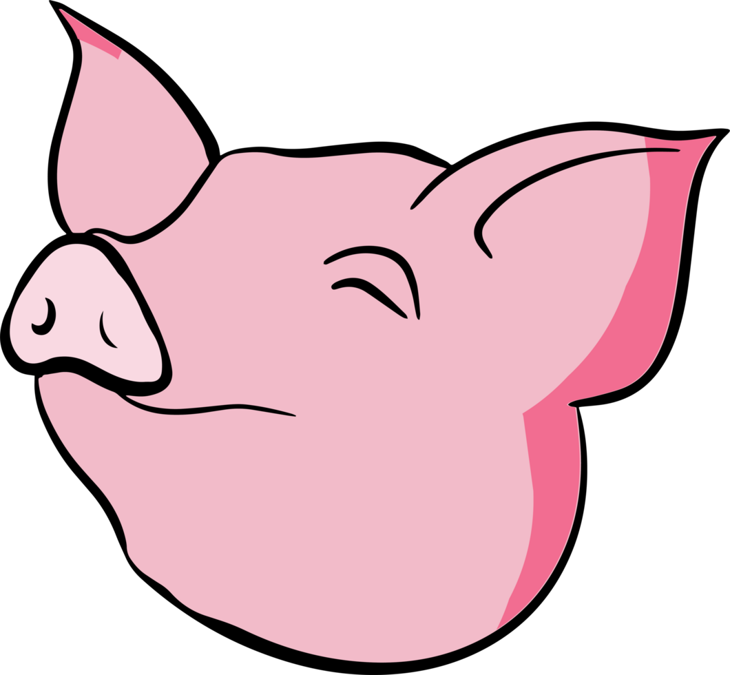 The Pig cartoon style for food or animal concept png