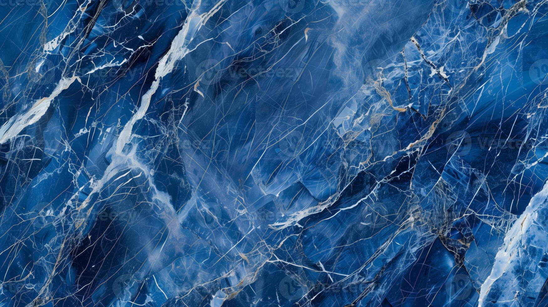 A blue marble pattern with white veins and light blue accents. photo