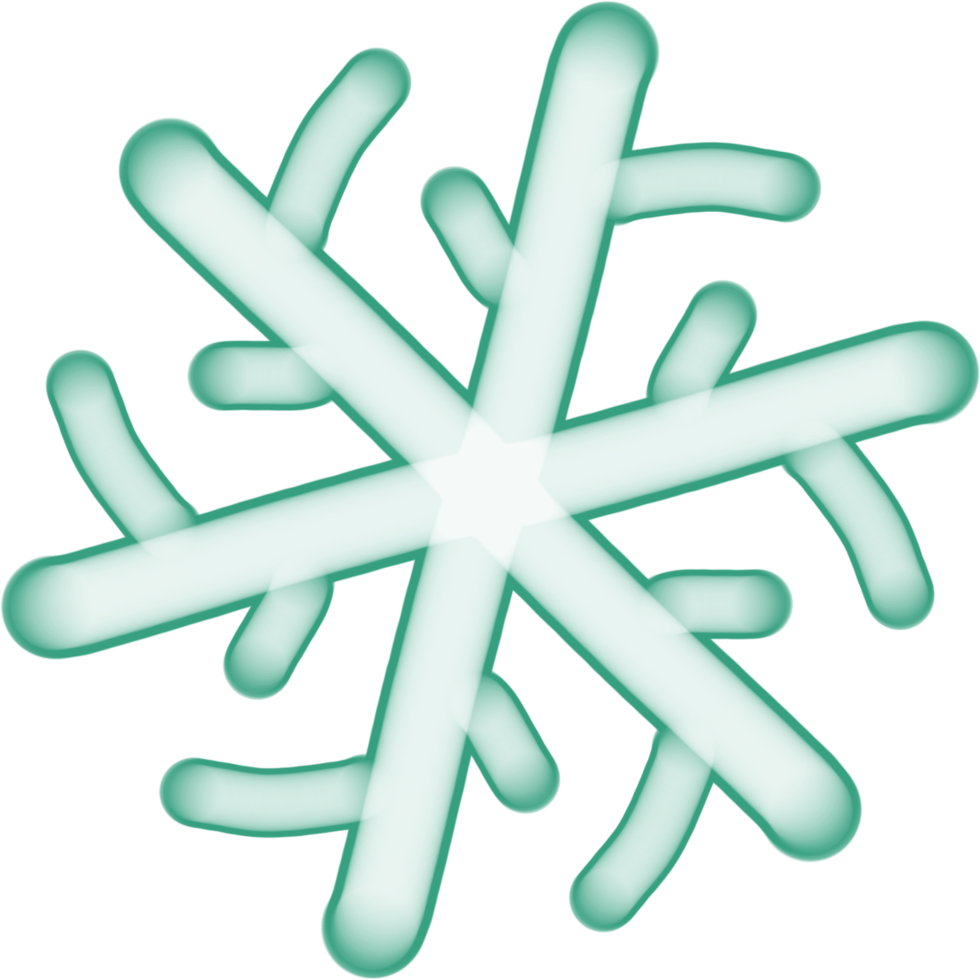cute minimal and pastel snowflake for winter decoration png