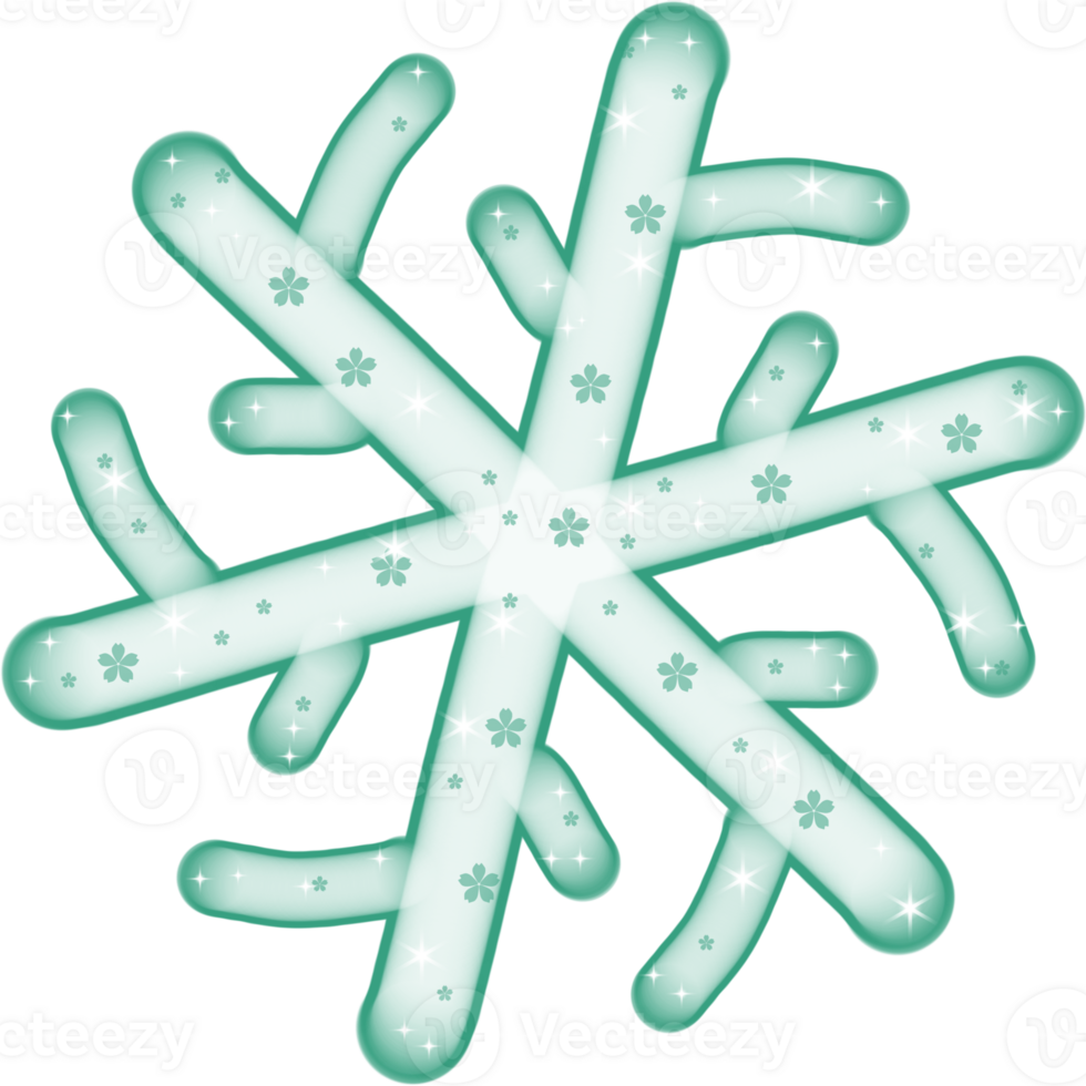 cute minimal and pastel snowflake for winter decoration png