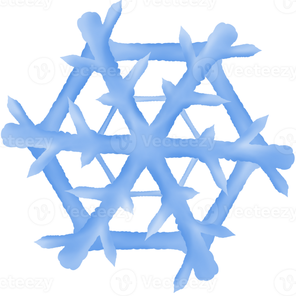 cute minimal and pastel snowflake for winter decoration png