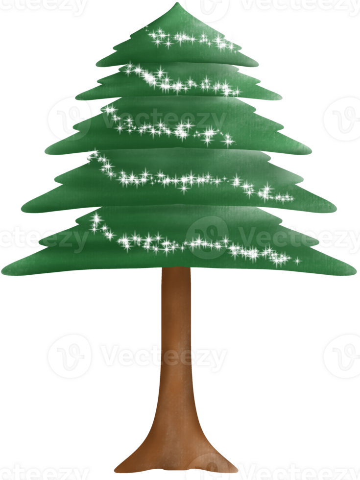cute minimal Christmas tree with beautiful decorations png