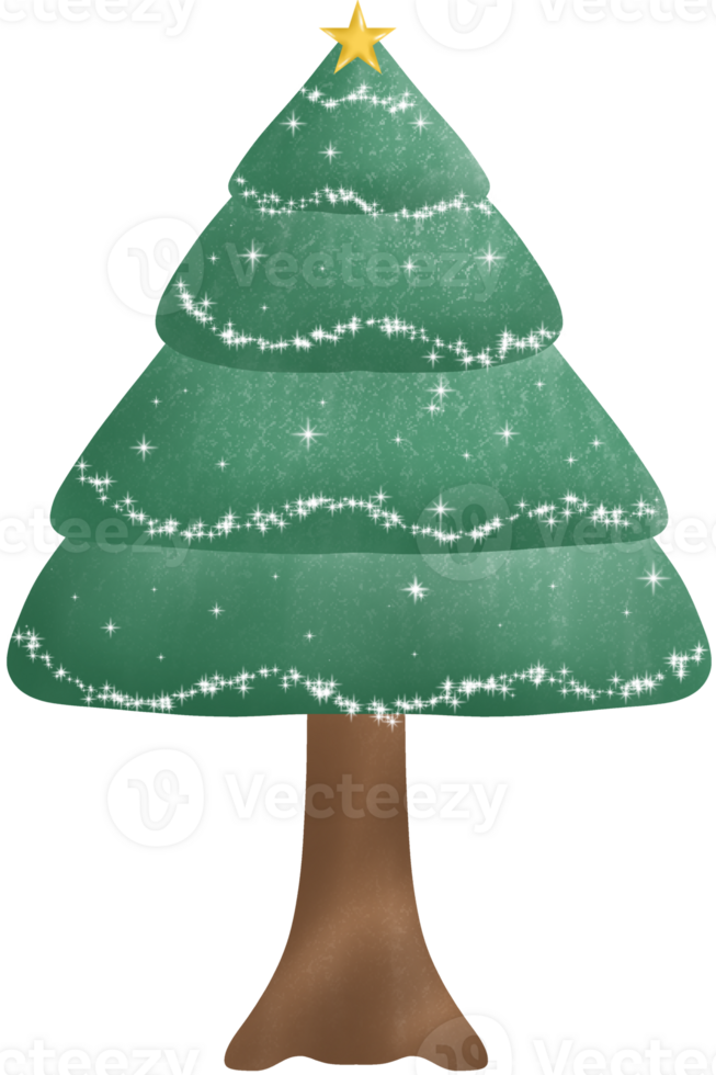 cute minimal Christmas tree with beautiful decorations png