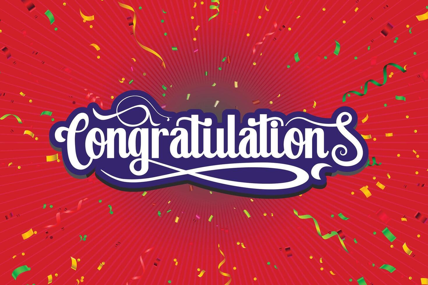 Congratulation Typography illustration for greeting vector