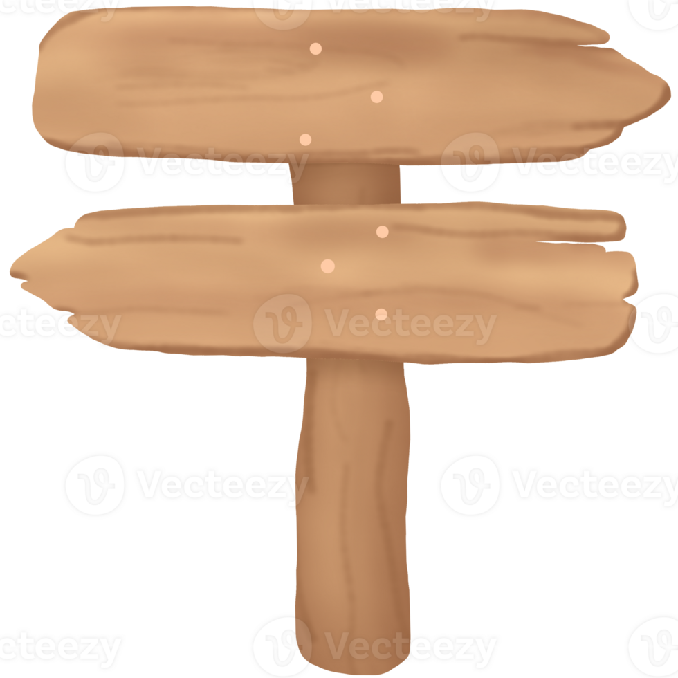 Wooden sign board element png