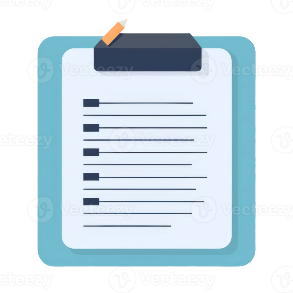 A blank checklist ready for your to do list Let's get organized png
