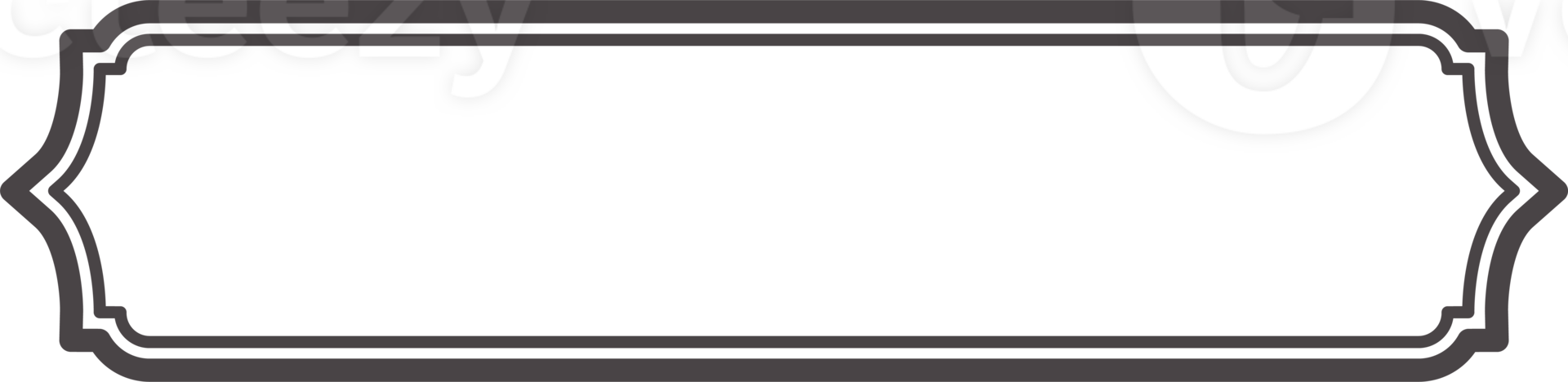Islamic window frame. Indian and Arabic design with ornament for banner background. Turkish ribbon template. Muslim oriental sale sticker and header for text. png