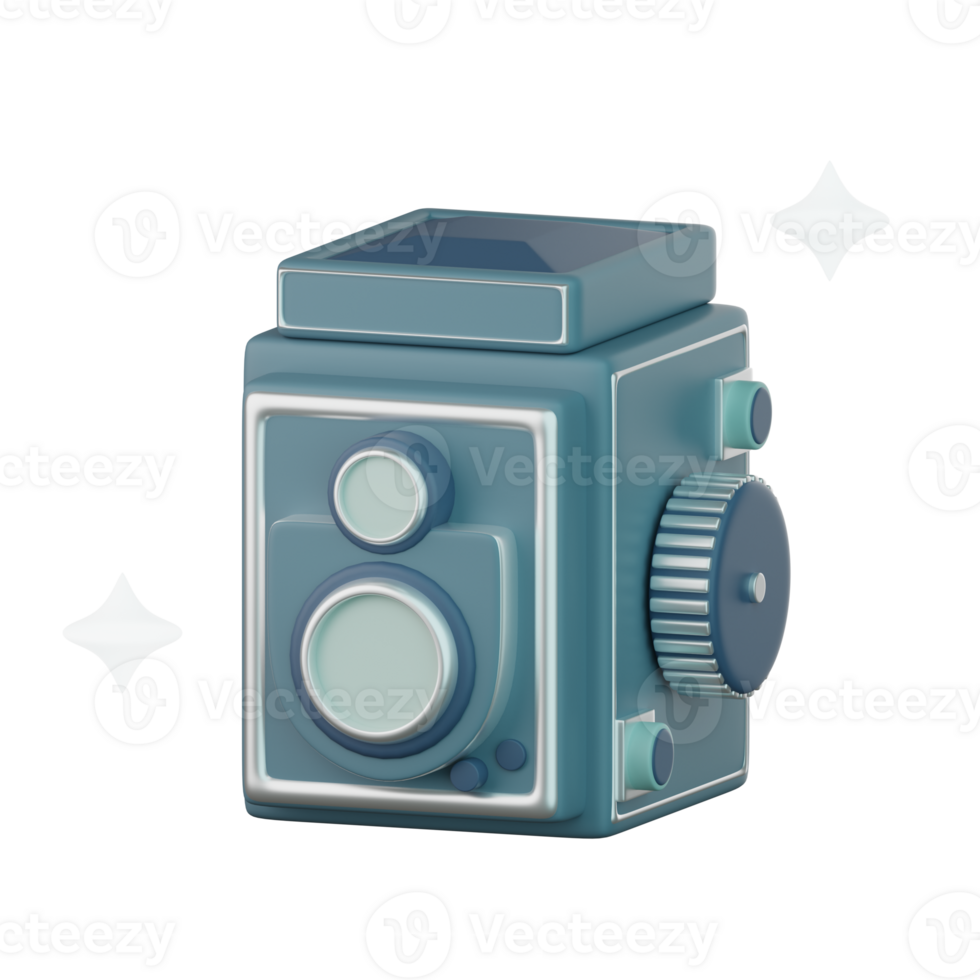3d classic camera icon png