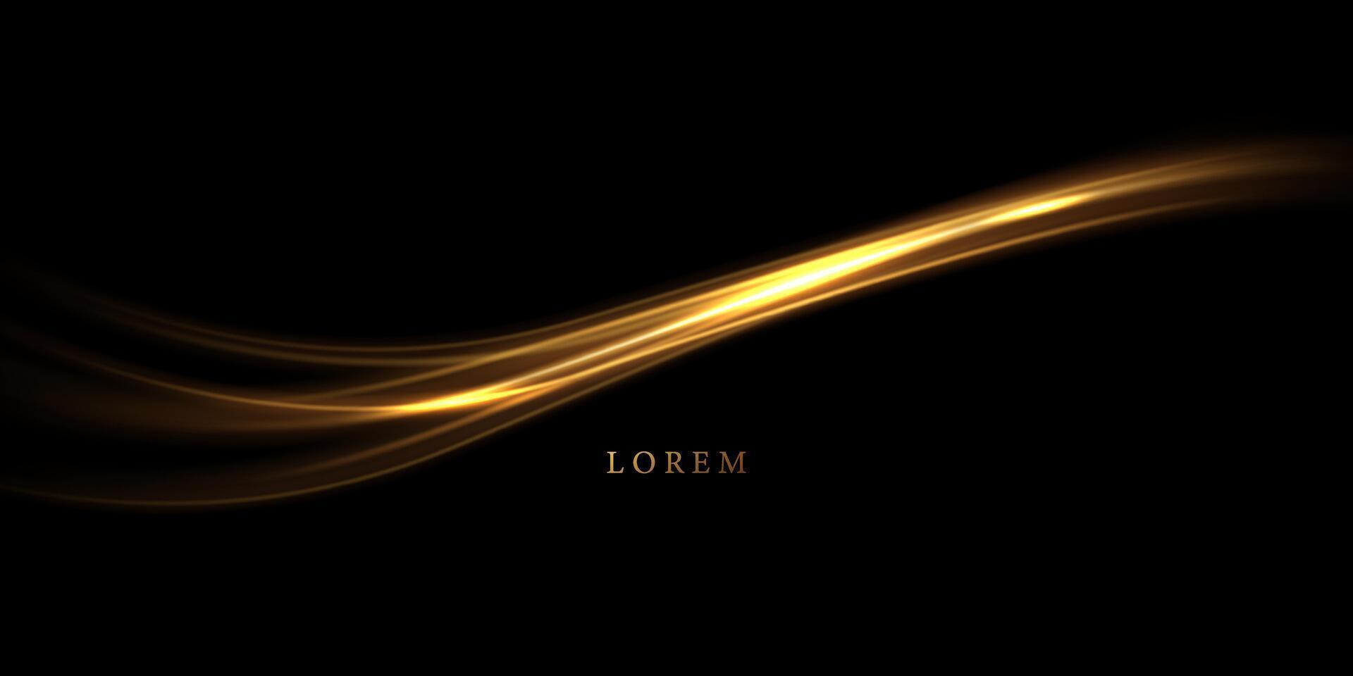 Luxurious golden light lines design background Abstract illustration vector