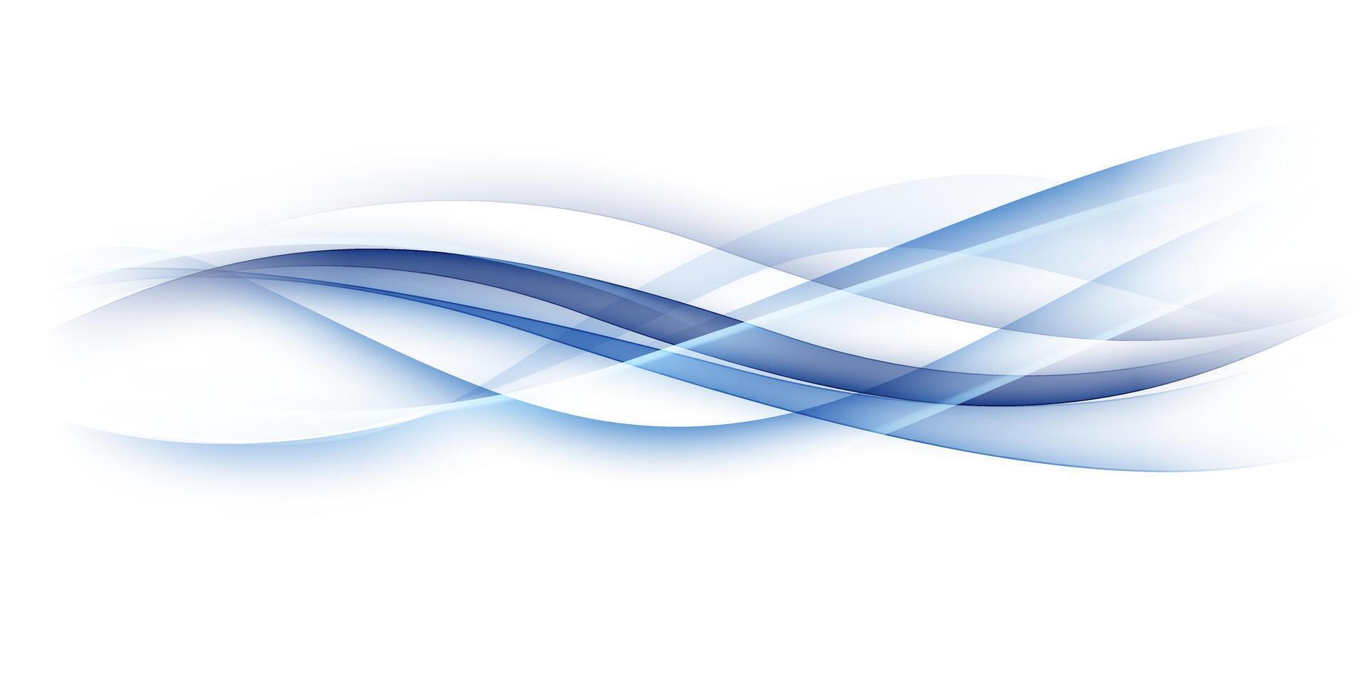 Blue waves abstract background, modern design, illustration vector