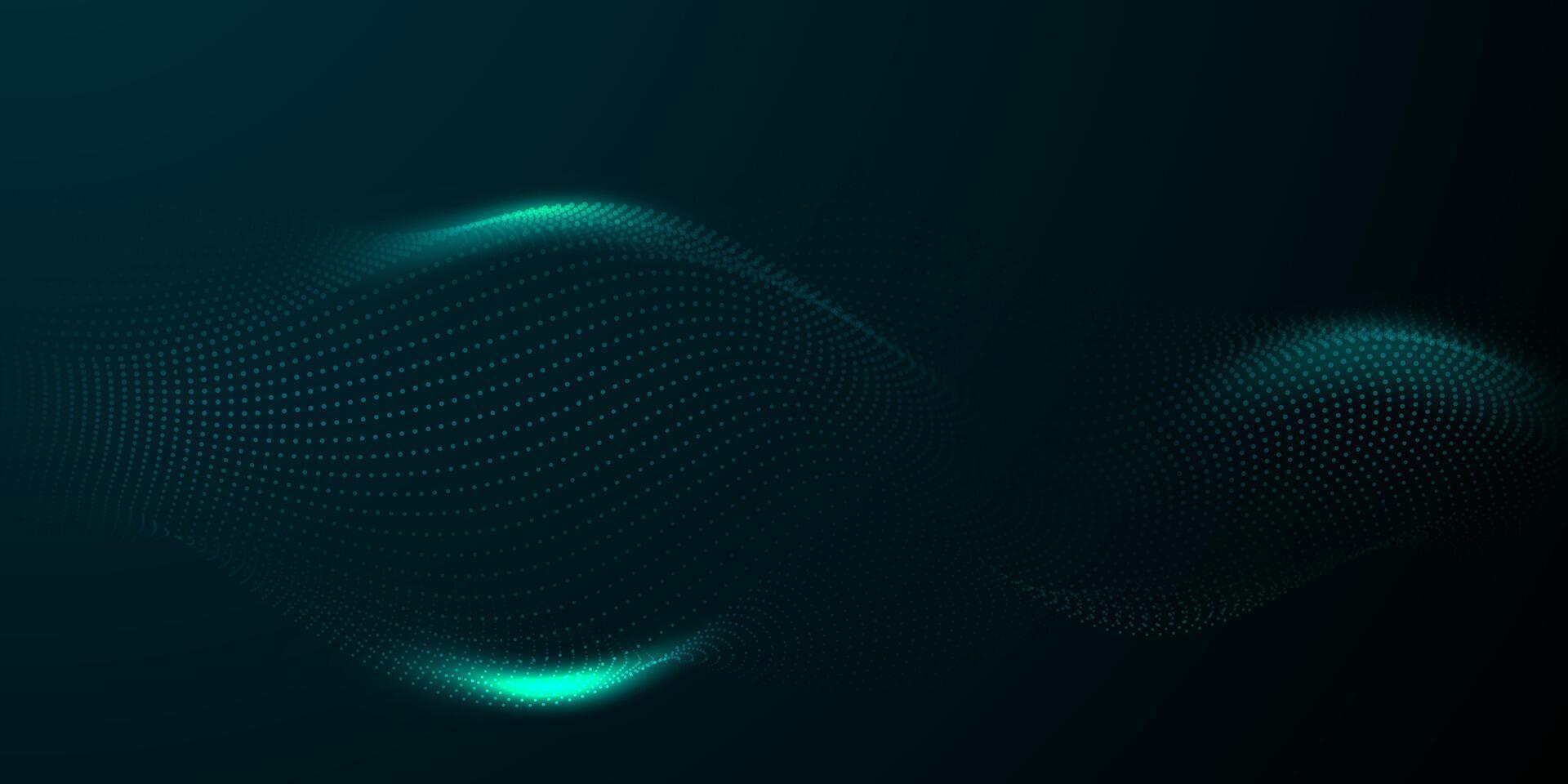 Abstract technology background, particle wave illustration modern design vector