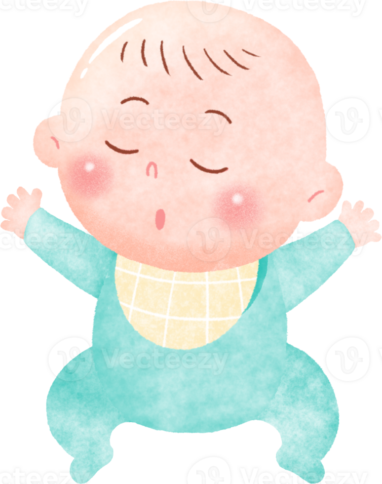 Cartoon Baby character. Cute baby. png