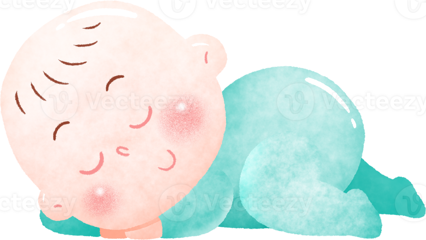 Cartoon Baby character. Cute baby. png